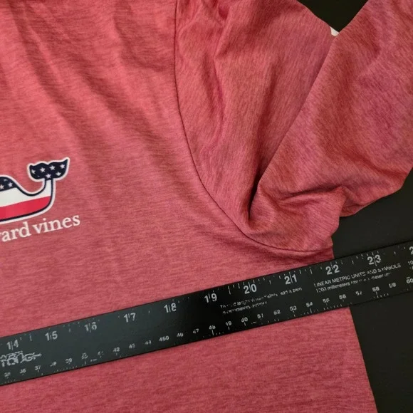 Vineyard Vines Performance Tee Mens M Lobster Reef Heather Flag Whale 1V015010 - Picture 6 of 13